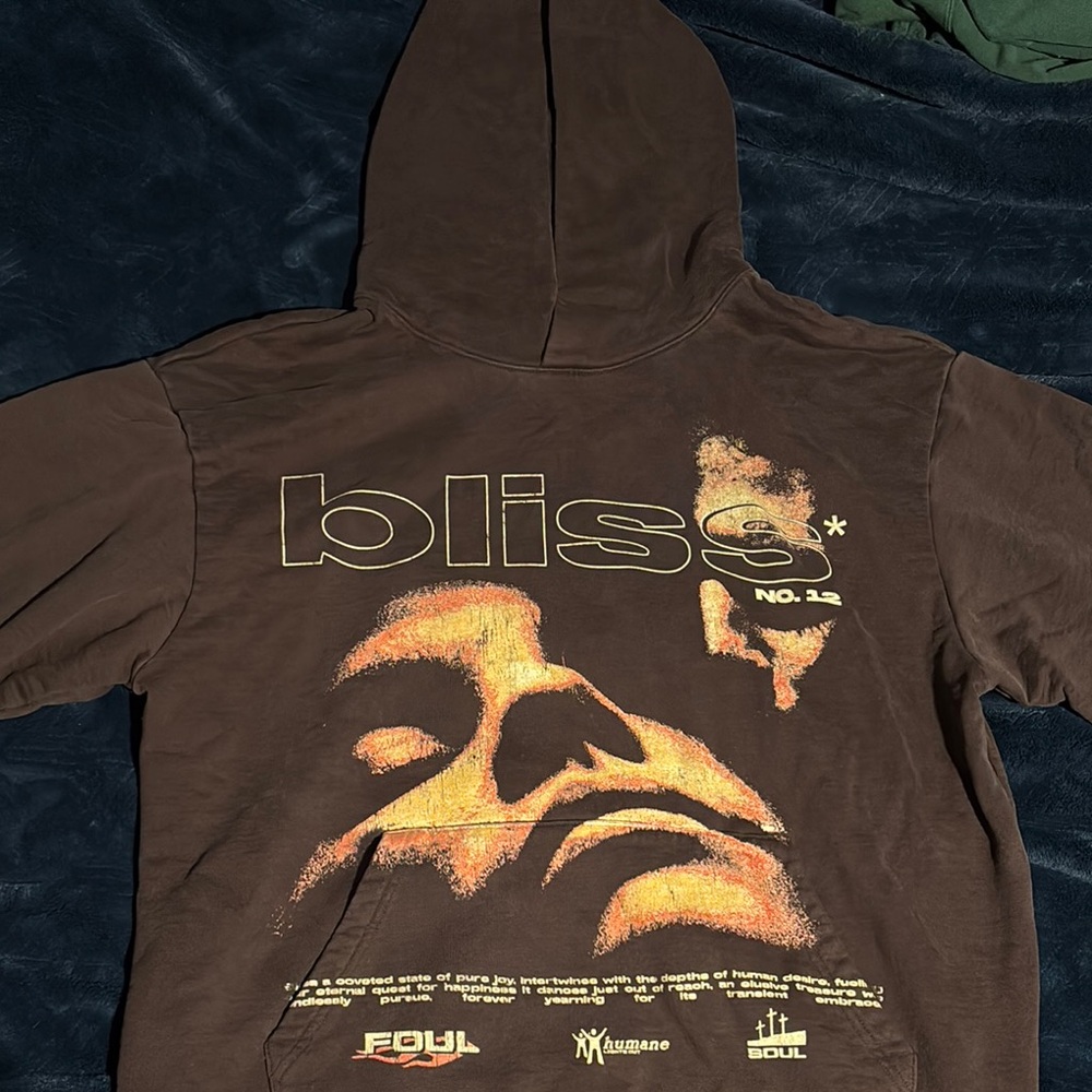 Brown Graphic MNML Hoodie Men